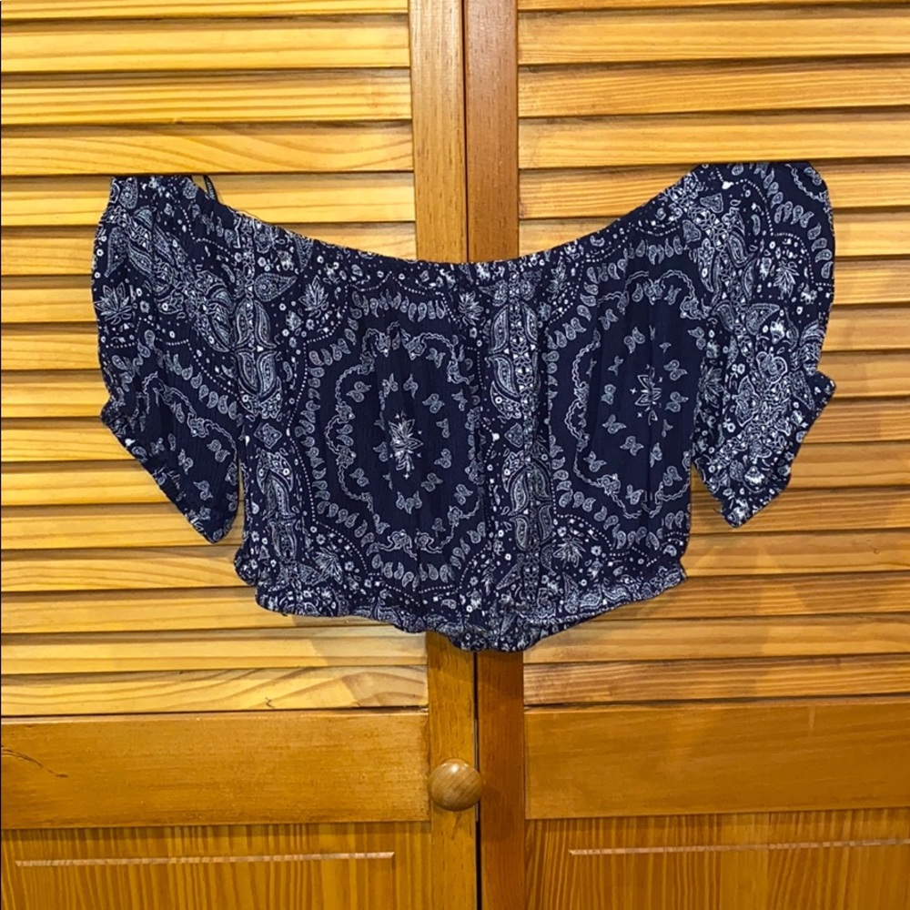 cropped off the shoulder blouse